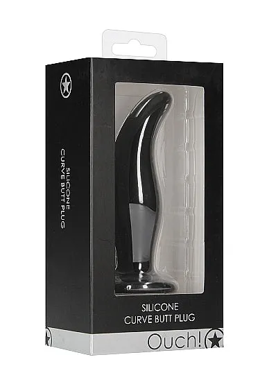 Anal SHOTS AMERICA Curve Butt Plug in Black