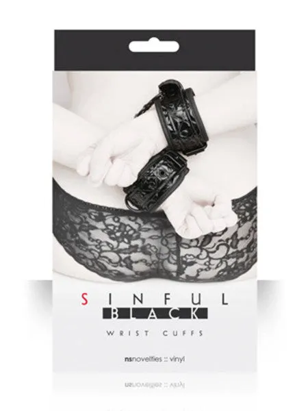 Not specified Restraints SINFUL WRIST CUFFS BLACK