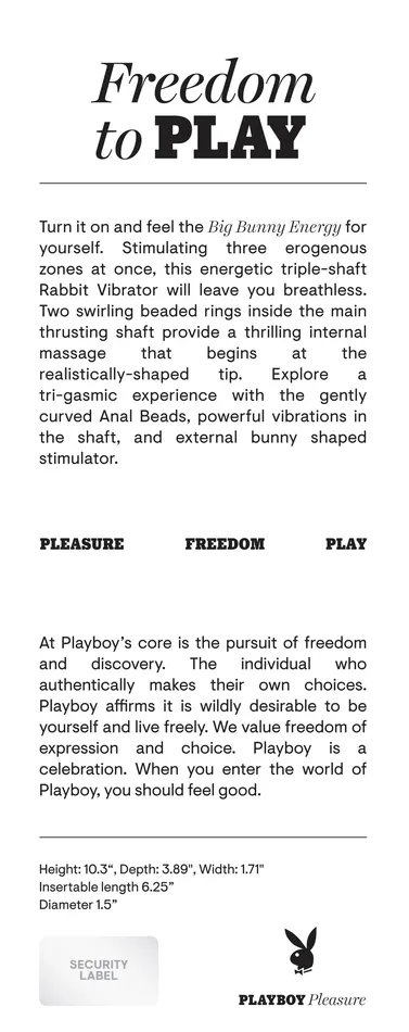 Female Sex Toys Playboy Playboy Big Bunny Energy