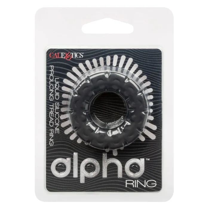 Calexotics Male Sex Toys Alpha Liquid Silicone Prolong Tread Ring Black Calexotics Male Sex Toys Alpha Liquid Silicone Prolong Tread Ring Black