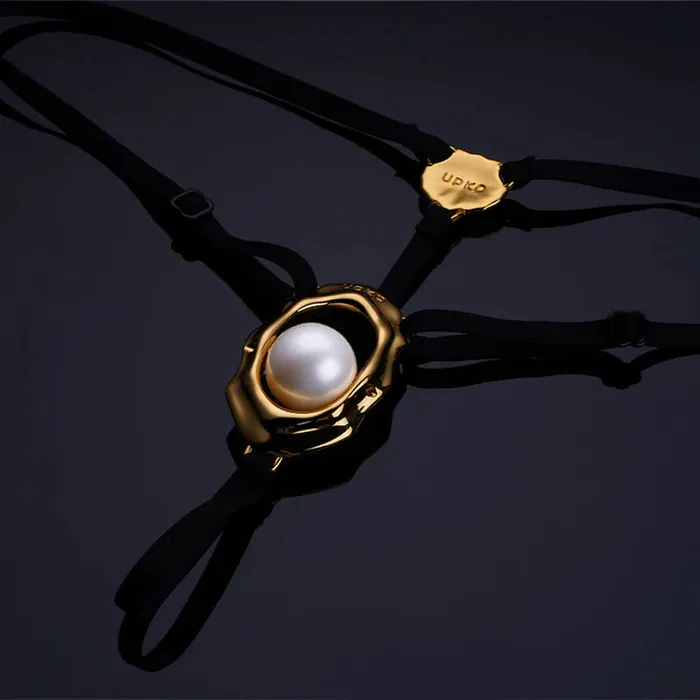 UPKO Moist Eyes Gstring Clitoral Jewelry With Bead Stimulator UPKO Female Sex Toys