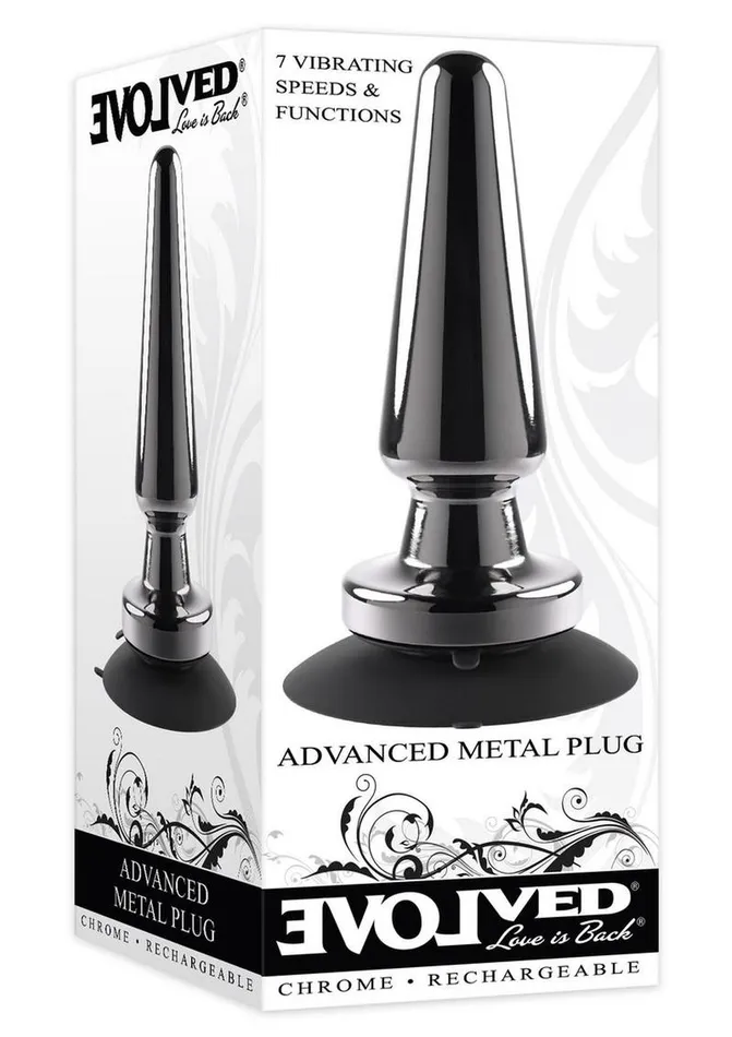 Advanced Metal Plug Rechargeable Vibrating Anal Plug Evolved Male Sex Toys