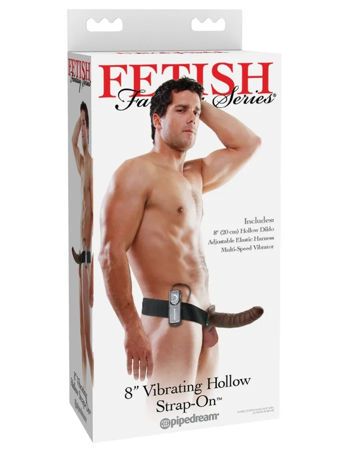 Female Sex Toys Pipedream Fetish Fantasy Series 8Inch Vibrating Hollow Strapon