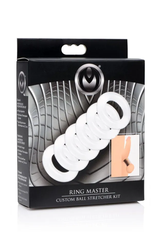 XR Brands Master Series Ms Ring Master Custom Ball Stretching Kit 6 Ring Pack Male Sex Toys