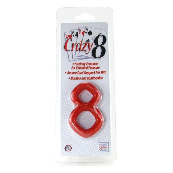 California Exotics Male Sex Toys Crazy 8 Enhancer Double Cock Ring