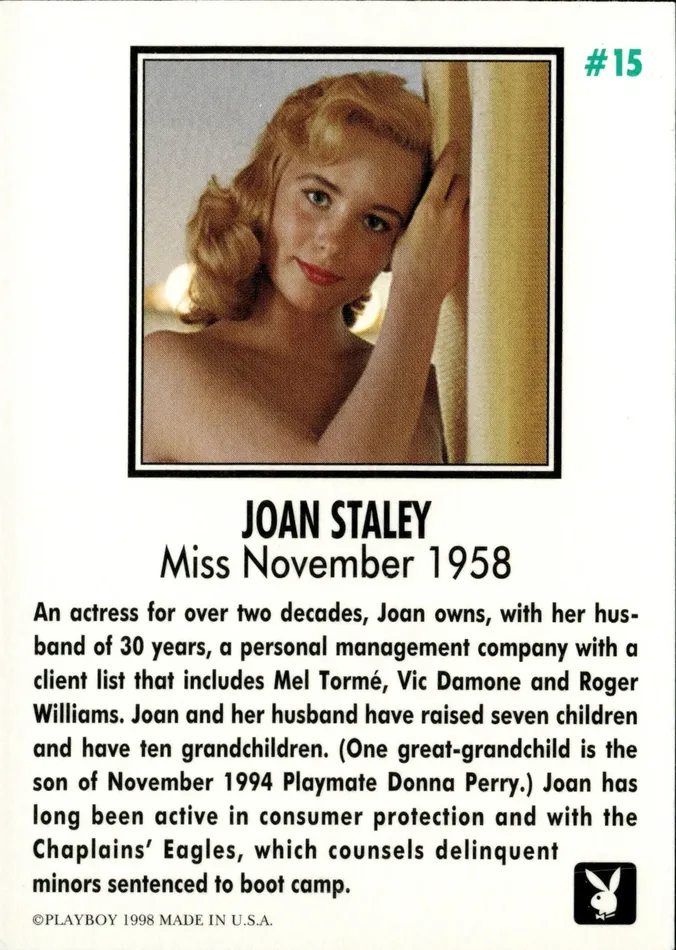 Couples Dans Cards Playboy Centerfolds November Edition Joan Staley Card 15 Couples Dans Cards Playboy Centerfolds November Edition Joan Staley Card 15