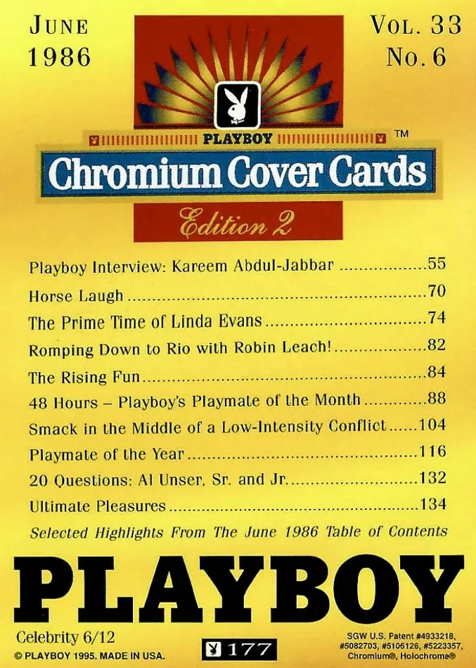 Couples Playboy Chromium Cover Edition 2 177 Greenthunderbirds Cards