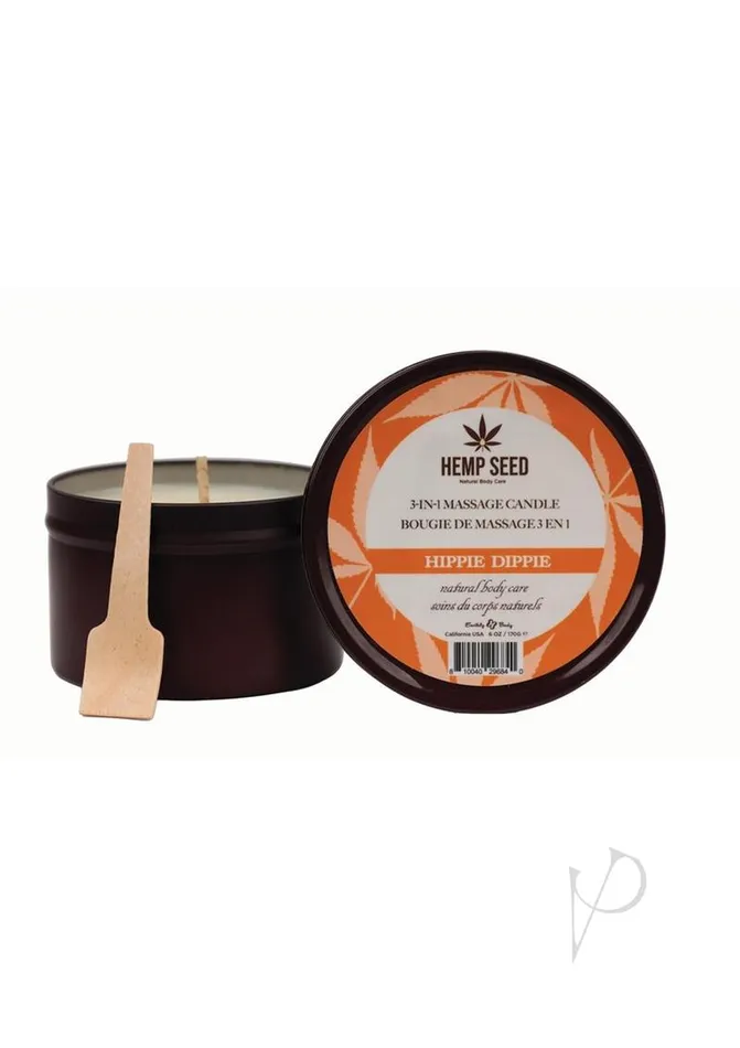 Hemp Seed Body Care Hempseed 3n1 Candle Hippie Dippie Vibrators